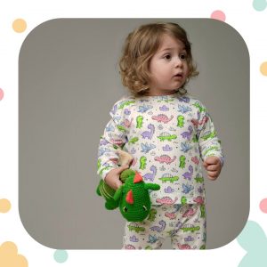 ست راحتی بچگانه m&m دایناسور فسفری